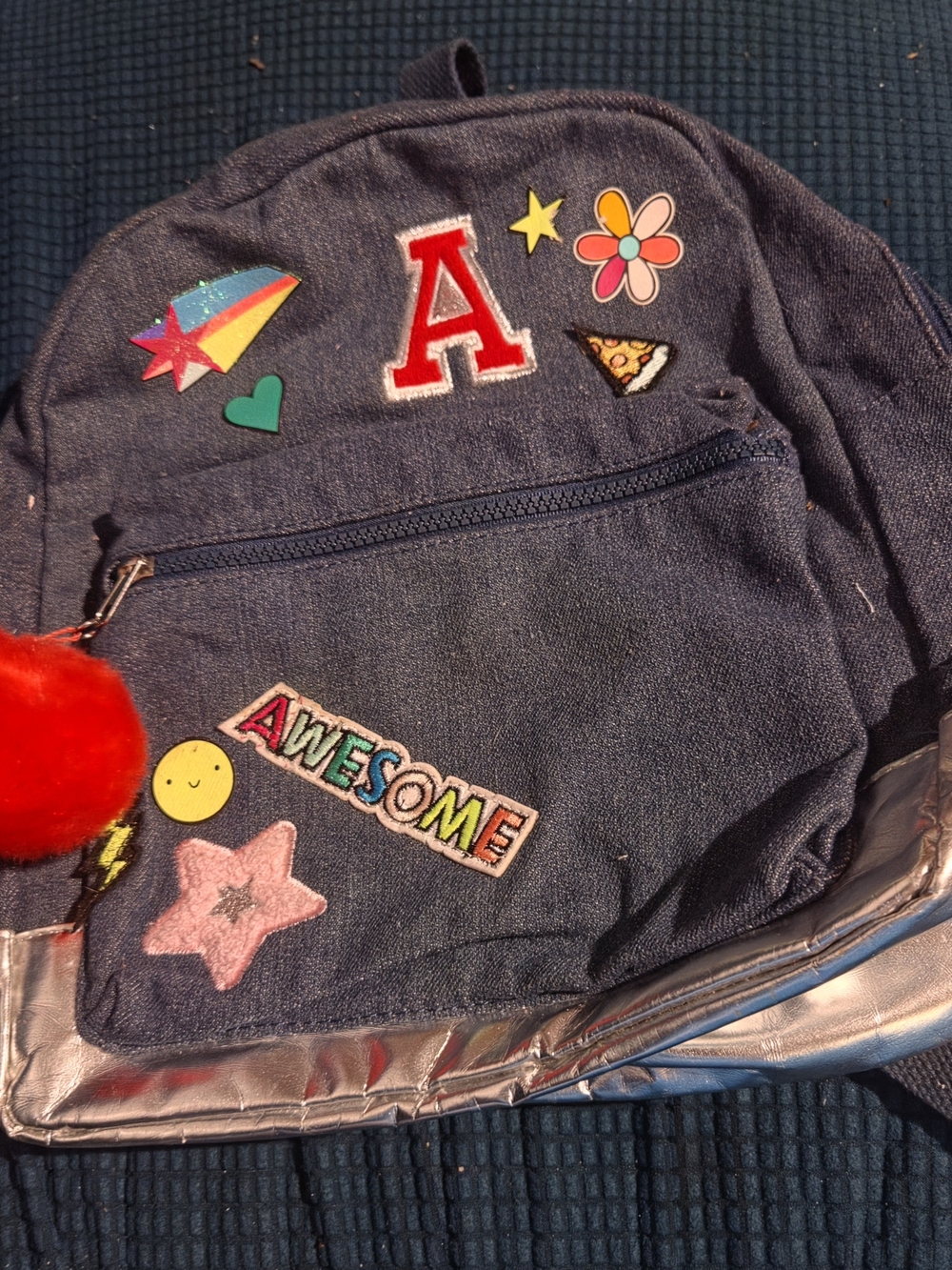 Backpack Navy Blue Patches - Awesome Design